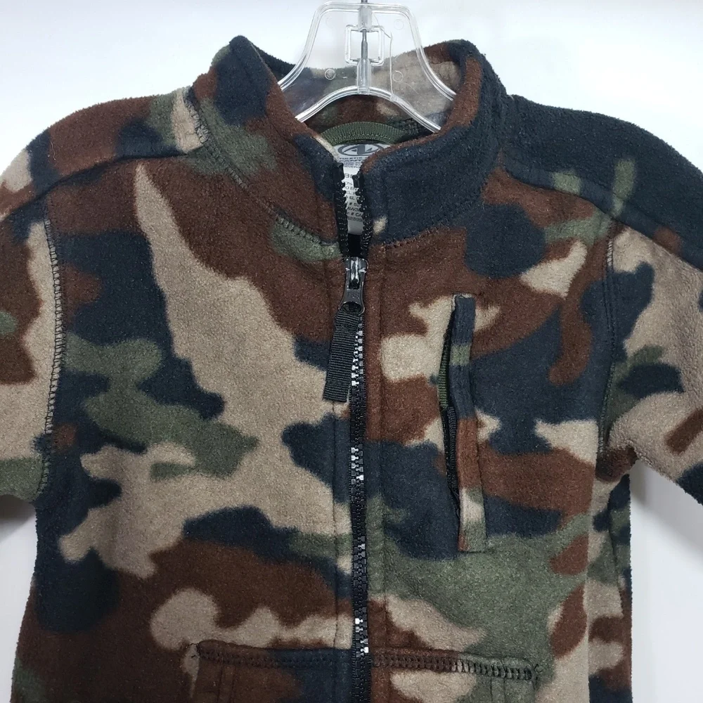 Athletic Works Camo Full‎ Zip Fleece Jacket, 24 mos